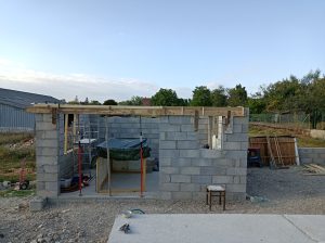 Coulage des linteaux du pool house